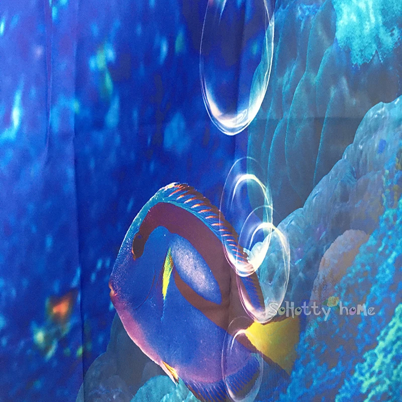 Океан пляж море тема занавески для душа и коврик набор Морская звезда Дельфин водонепроницаемый ткань Ванная Комната Занавески современные