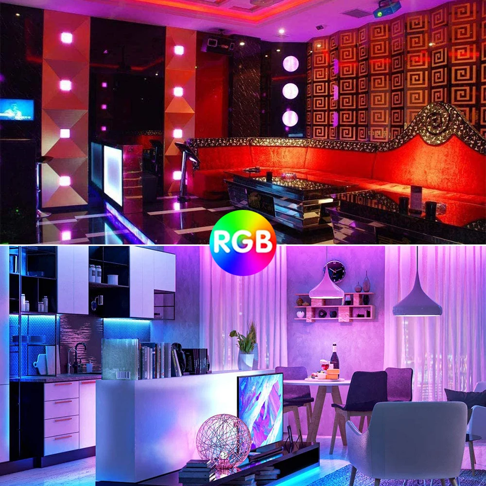 RGB LED Lights Strip 5050 Bluetooth Control USB 5V White Flexible Lamp Tape Diode Festival Fita Bedroom Tira Luces TV Desk Luz