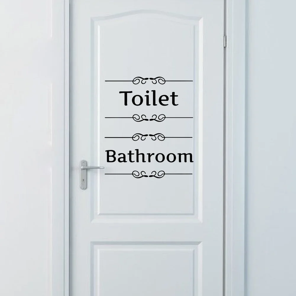 Toilet bathroom Sign Wall Decals Home Decorations Diy Quotes Waterproof Wall Decals vinyl stickers toilet stickers toilet wall stickers toilet seat stickers for Toilet Sticker Vinyl DIY Stickers Art