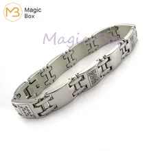 Браслет из нержавеющей стали, стальной браслет на заказ с игральными картами, браслет, магнитный персонализированный браслет для женщин, ювелирное изделие