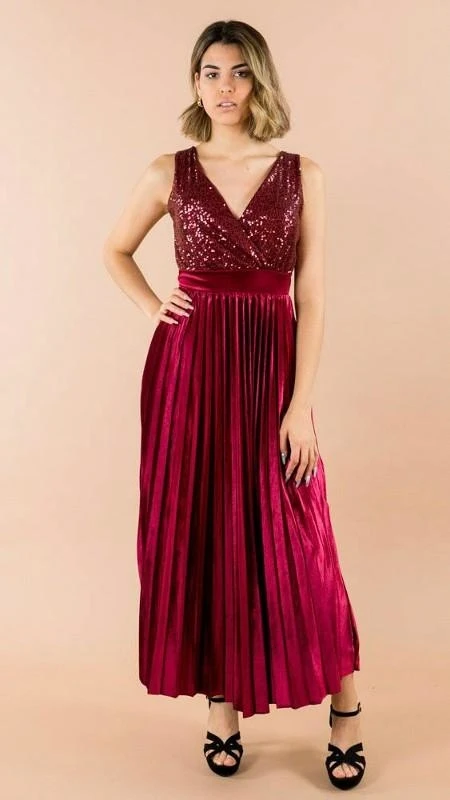 Платье макси из бархата с пайетками GREYMODA VESTIDO MUJER