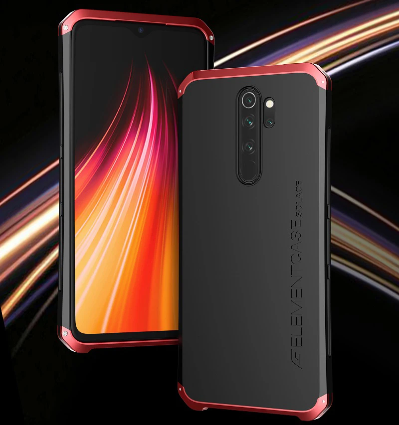 Металлический алюминиевый чехол для xiaomi redmi note 8 pro, силиконовый гибридный чехол из поликарбоната для xiaomi redmi note 8, чехол s Coque Fundas