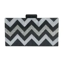 Женский полосатый лоскутный клатч, вечерняя сумочка, Свадебные вечерние акриловые сумочки