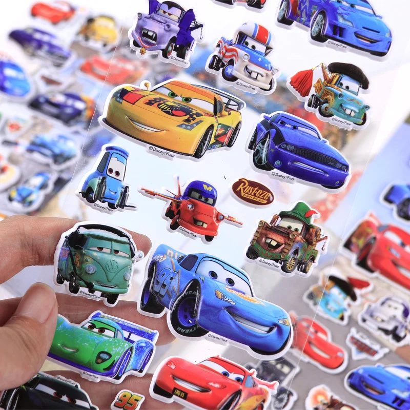1 шт. disney подлинные Pixar Автомобили Дети мультфильм стерео 3d игрушки детские наклейки милый автомобиль мобилизация пузыря наклейки Рождественский подарок