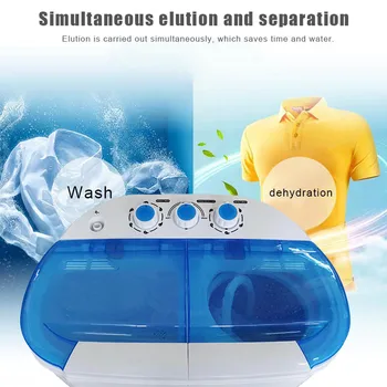 

Compact Portable Washer with Mini Washing Machine Spin Dryer for Home Apartments