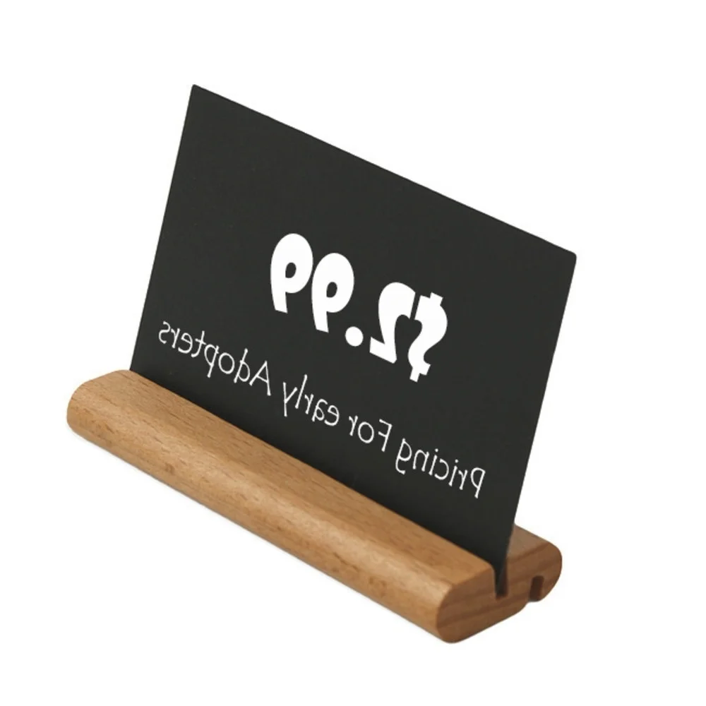 Diy Wooden Rewritable Double-sided Blackboard Chalkboard Table Card Sign Stand Tabletop Price Tag Hand-paint Display | Дом и сад