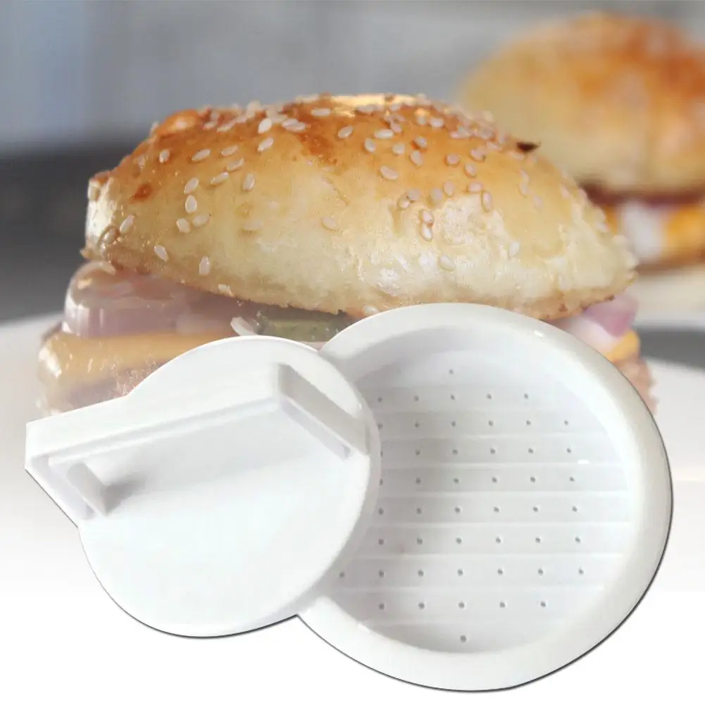 

Round Hamburger Meat Beef Press Tool Burger Patty Maker Plastic Kitchen Mold Patties Presses Maker Stuffed Manual Hamburger Mold