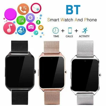 

Luxury Stainless Steel Band bluetooth Smart Watch Wristband Universal Compitable for iOS Android Mobile Cell Smart Phone