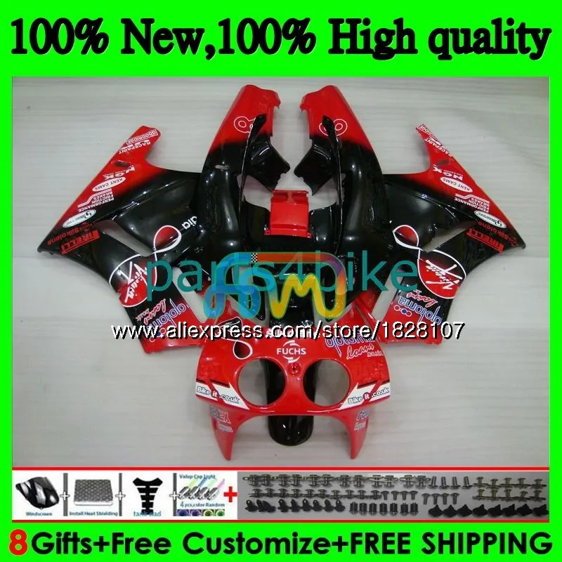 RVF400R для HONDA VFR400 R NC24 V4 VFR400R 87 88 89 90 87BS. 82 красного и черного цвета Новинка ЛРВ 400 R NC30 400R 1987 1988 1989 1990 обтекатель