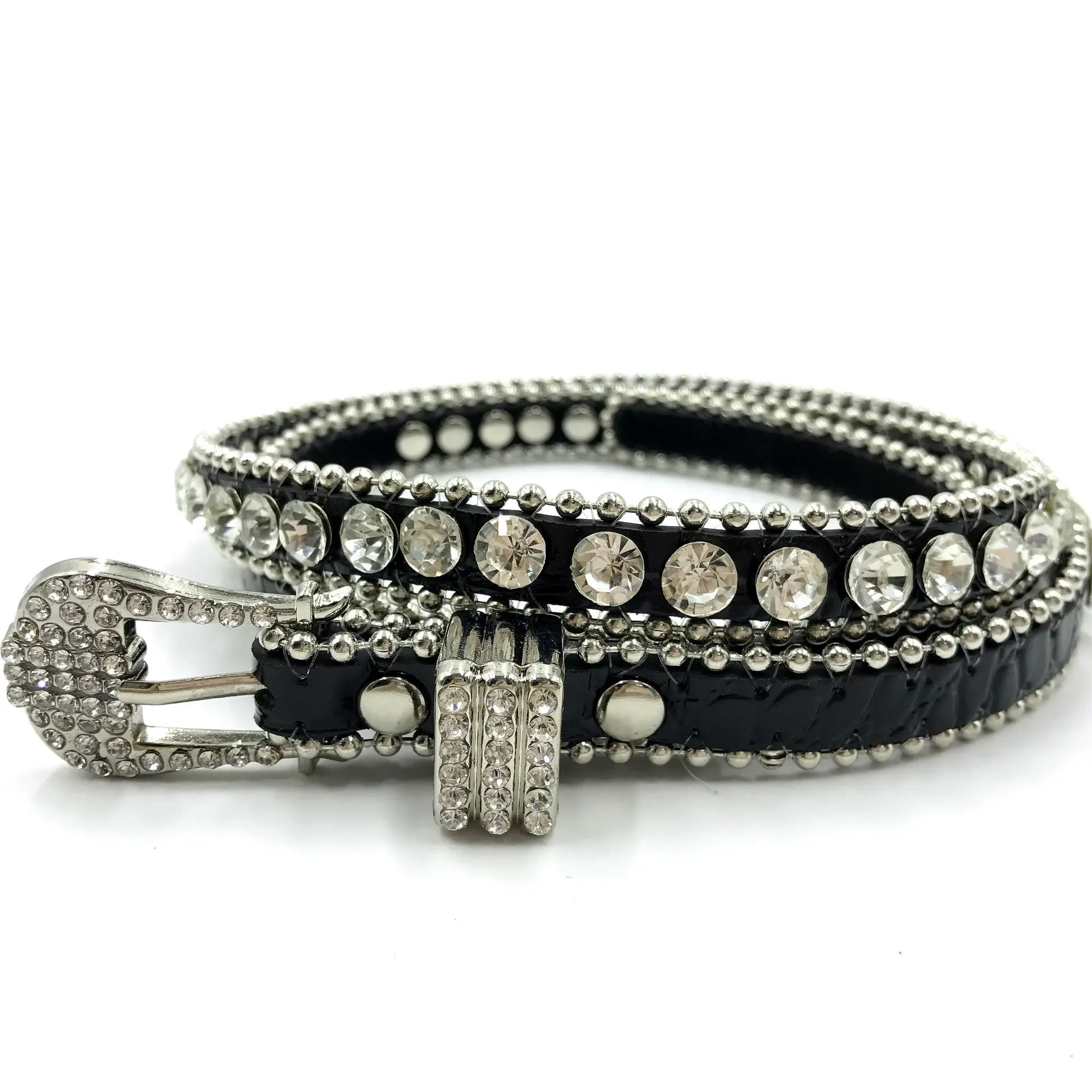 leather rhinestone belt