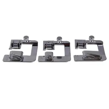 

3pcs Domestic Hemming Cloth Strip Presser Foot Rolled Hem Foot for Sewing