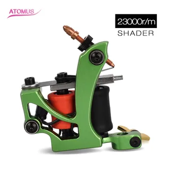 

Wire Cutting 10 Wrap Coils Tattoo Machine For Liner And Shader Black Color Iron Tattoo Supplies Green Color