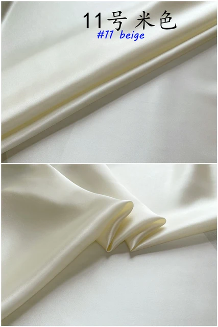 Plain white silk satin 16 momme 100% mulberry silk hand-tie-dyed rubbing  base fabric clothing designer fabric - AliExpress