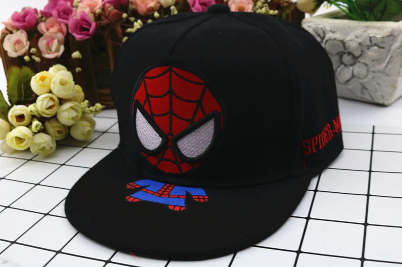 Детская бейсбольная кепка «Человек-паук», детские шапки для мальчиков и девочек, кепка «Человек-паук», хлопковая Кепка с вышивкой в стиле хип-хоп, бейсболка - Цвет: 7