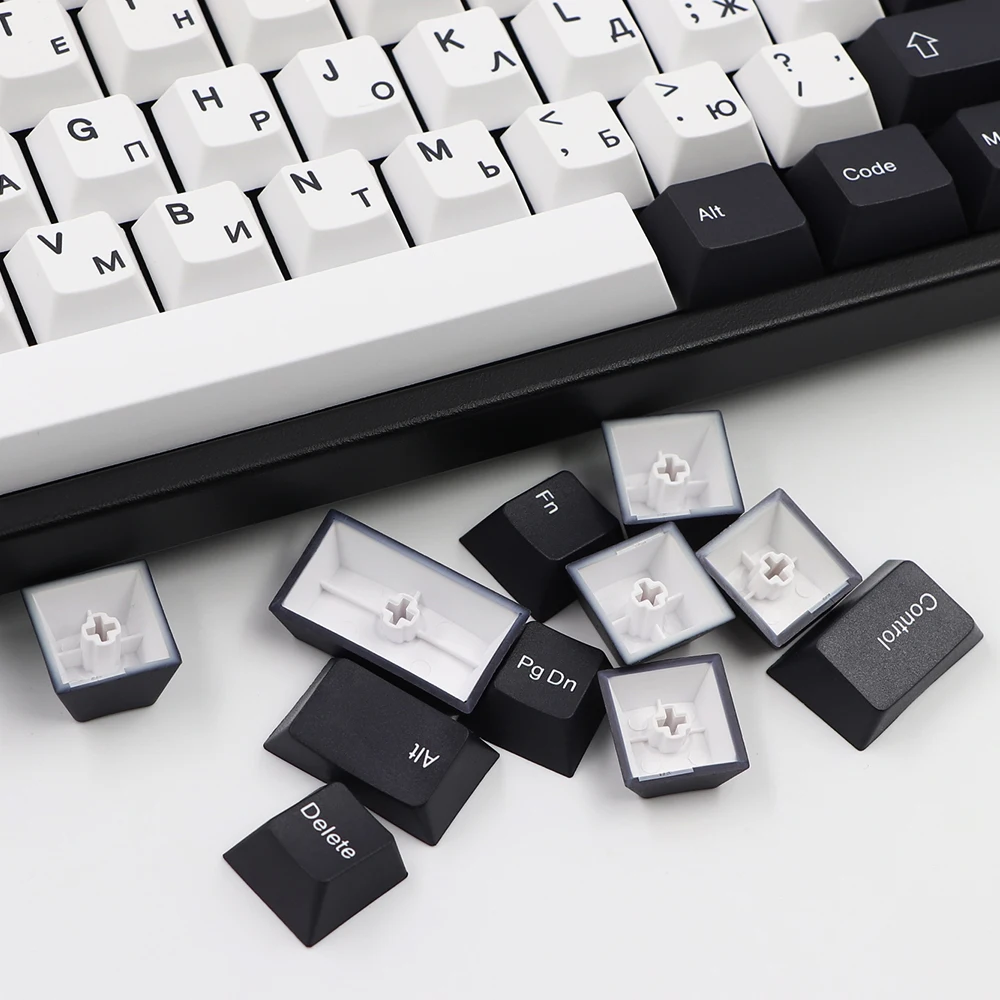 Keycap para Interruptores mx Coreano Russo Fonte Pbt Perfil de Cereja Dye Subb Gk61 64 68 Corsair K65 K70 G710 Mais Key Cap - Imagem 4