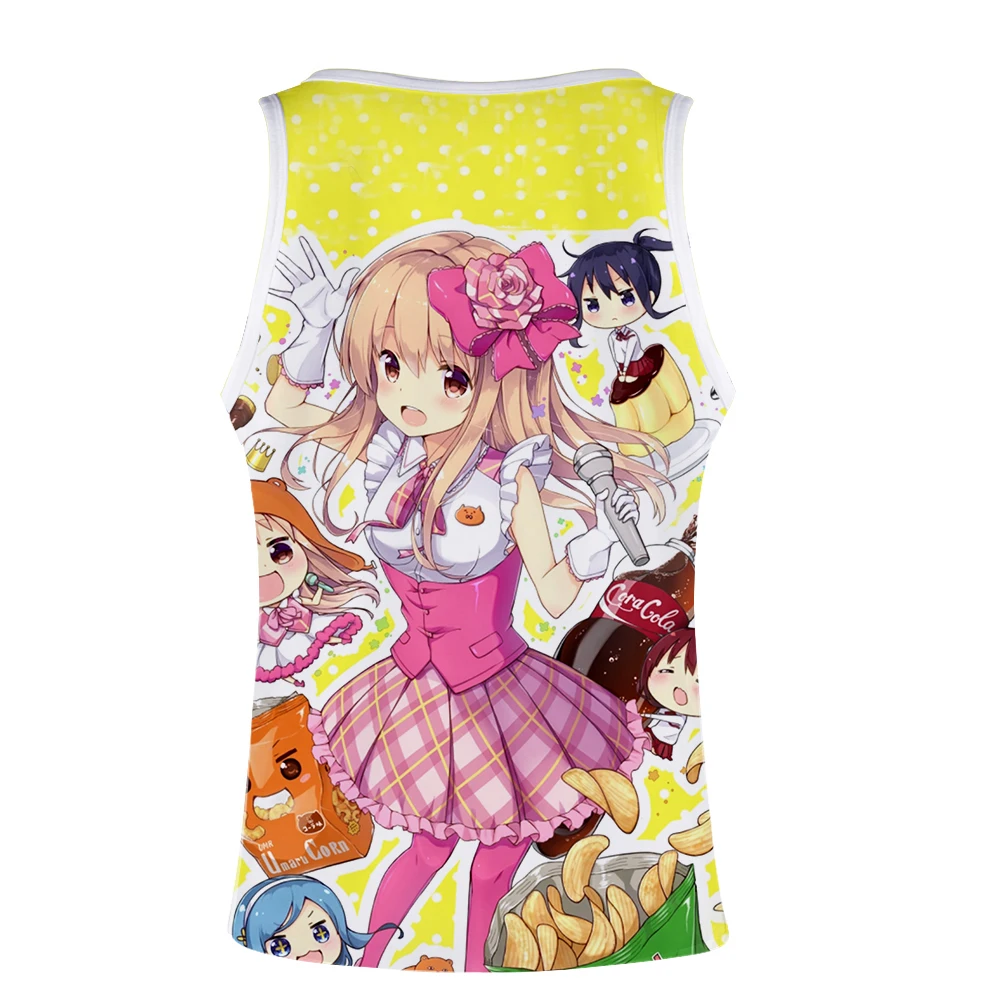 Himouto! Umaru-chan стиль мода лето безрукавные Топы unning Печать Новинка Топ Роскошный Harajuku Hokage