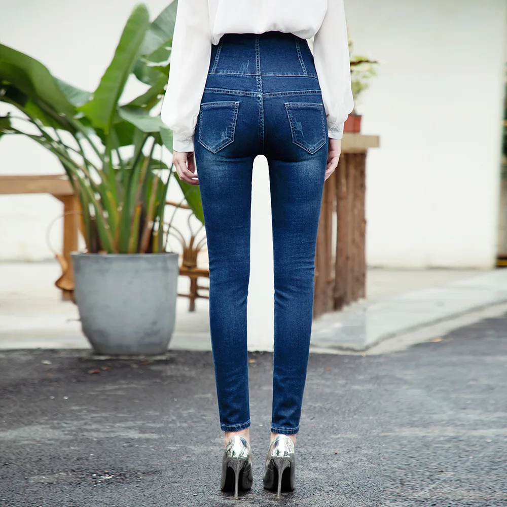 Jeans woman Skinny High Waist Plus Size Elastic Jeans Women 2020 summer