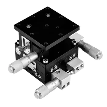 

60x60mm High Accuracy Measurement Trimming Platform Adjustment Bearing Multipurpose Tool Axis Manual Linear Stage Aluminum Alloy