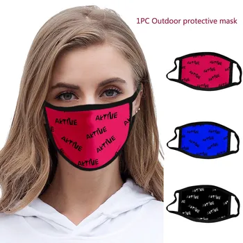 

Washable Reusable 1PCS Polyester Face Mask Fashion Adult Unisex Breathing Printed Mask Mouth Mask With Design Masque Mariage