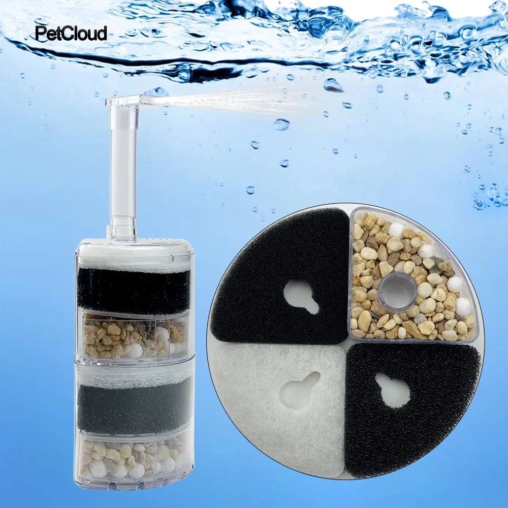 

Submersible Aquarium Filter For Oxygen Pump Fish Tank Filter Sponge Silent Aeration Water Purifier Cleaning Aquarium Accessories