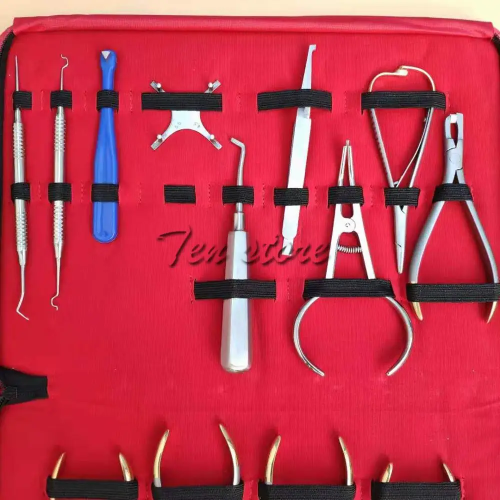 Ортодонтический набор из 18 предметов ортодонтический инструмент Стоматологический техник полный набор стоматологических ортодонтических из нержавеющей стали Instr