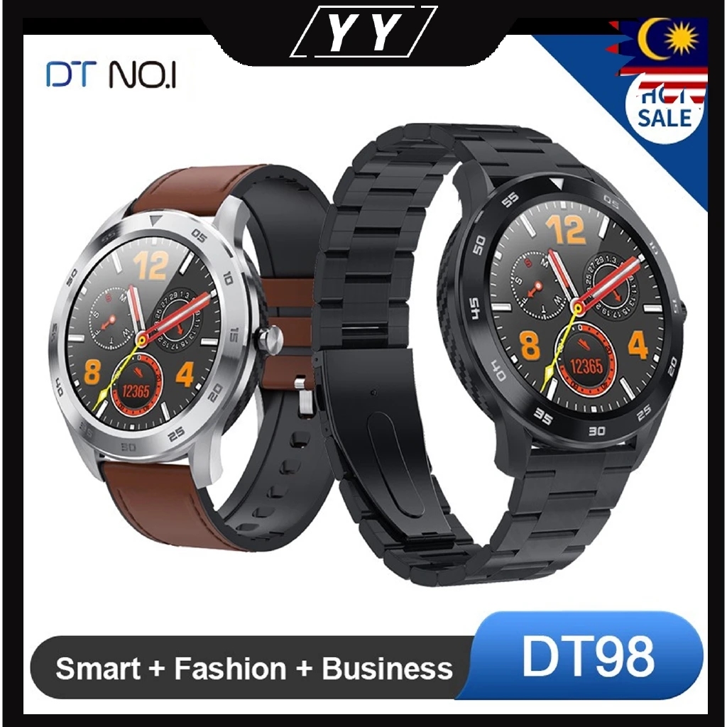 Hot!!! DT98 Smartwatch fitness tracker 1.3inch IP68 Waterproof Full Touch Screen Sport Fitness Bracelet Wristband smart watch |