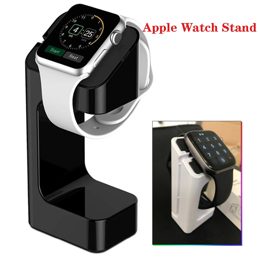 Stand For Apple Watch band 44mm 40mm 42mm 38mm Plastic Charger Station Stand Holder Bracket iWatch Seriers 5 4 3 6 SE 1