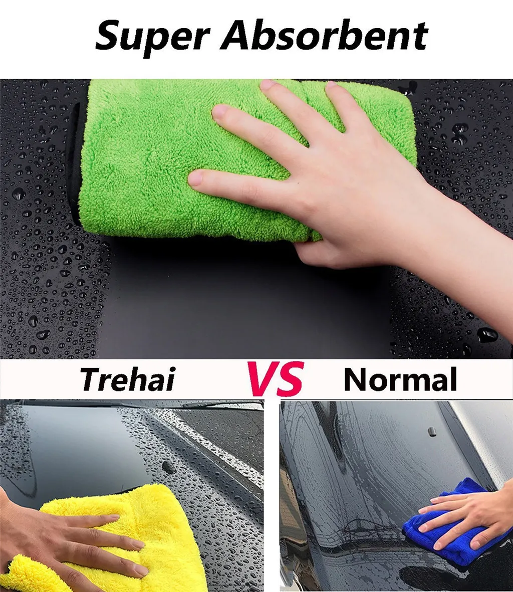 Auto Care Thick Plush Car Cleaning Car Microfibre Wax Polishing Towels High quality Microfiber more convenient practical