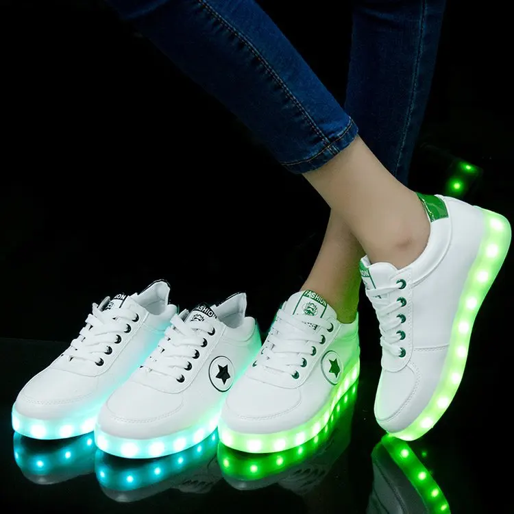 

Shining Ghost Step Dance Shoes Men's usb led Charging Light Students Fluorescence Shoes Women's Luminous Shoes Lights Dance Shoe