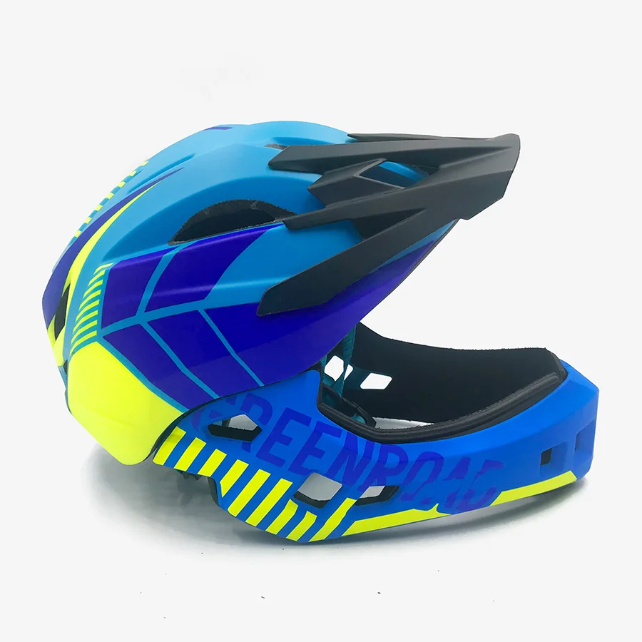 

children cycling helmet red kids full face downhill mountain MTB skating protection Bike helmet balancing helmet