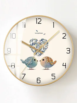 

Light Luxurious Northern Europe Originality Clocks And Watches Bedroom Wall Clock Household A Living Room Concise Clock Mute