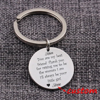 

Pendants Jewelry Mom Gift Hand Stamp Mothers Day Gift Keychain Custom Name Personality Present For Mum Key Holders Round Tag