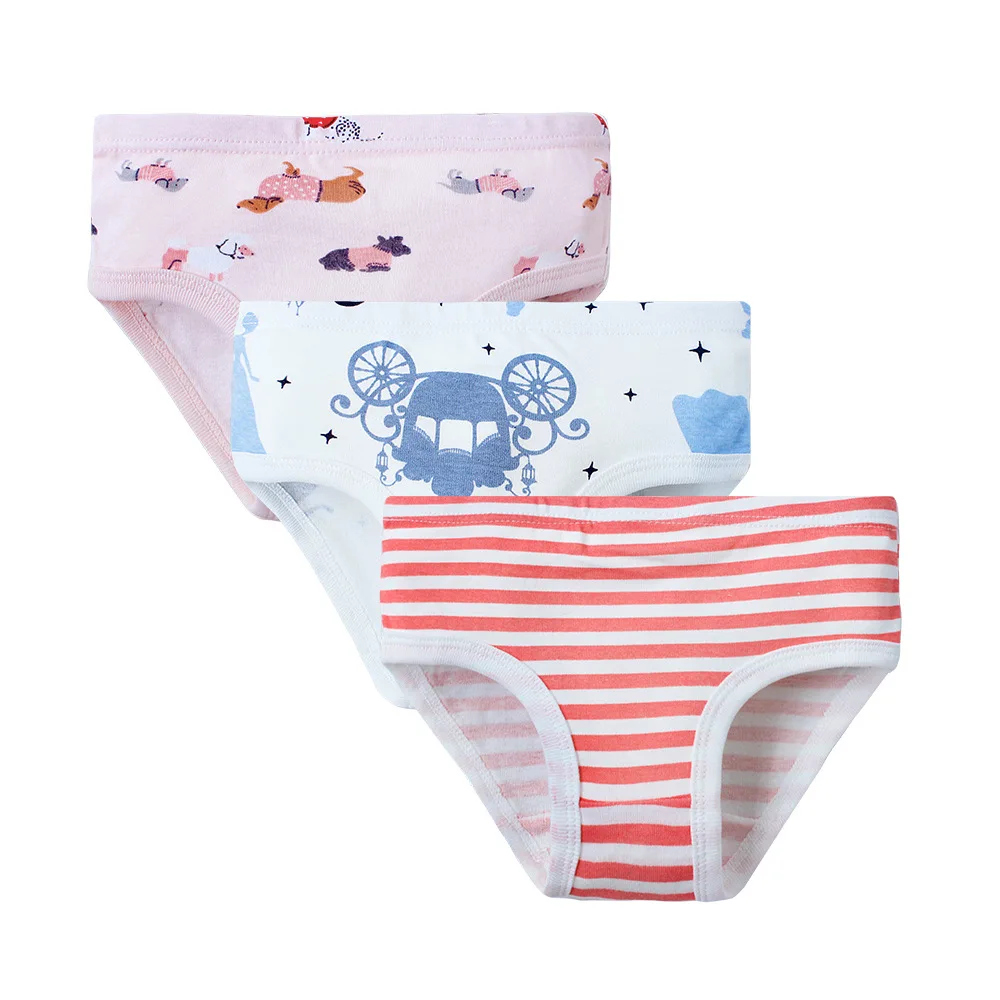 color5 randomly 3pcs 3 шт./лот; Детские хлопковые трусики; новое модное дышащее нижнее белье для девочек; милые трусы с рисунками для девочек; одежда для детей - Цвет: color5 randomly 3pcs