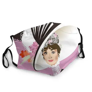 

Audrey Hepburn Eliza At Ascot Adult Non-Disposable Mouth Face Mask Printed Anti Haze Protection Mask Respirator