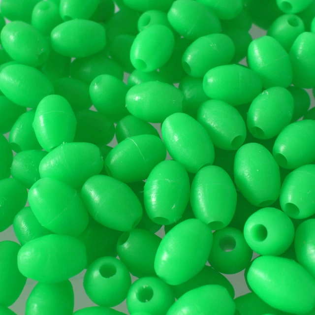 100pcs/Bag Luminous Fishing Beads Stopper Glow Tool Hard Rubber