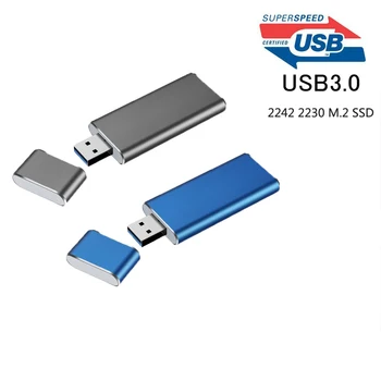 

USB 3.0 to M.2 SSD Enclosure USB3.0 to NGFF B KEY Hard Disk adapter (B+M) key M2 SATA SSD External Mobile Box For 2230 2242 M2