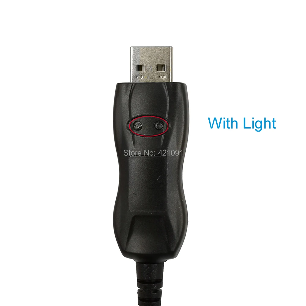 Чип FTDI USB кабель для программирования для Kenwood Baofeng UV-5R BF-888S TYT Quansheng иди и болтай Walkie Talkie с светильник