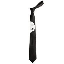 Новинка, мужской галстук, дизайн, черный космический галстук, галстук с принтом Луны, 7 см, вечерние, для банкета, отдыха, подарки на день рождения