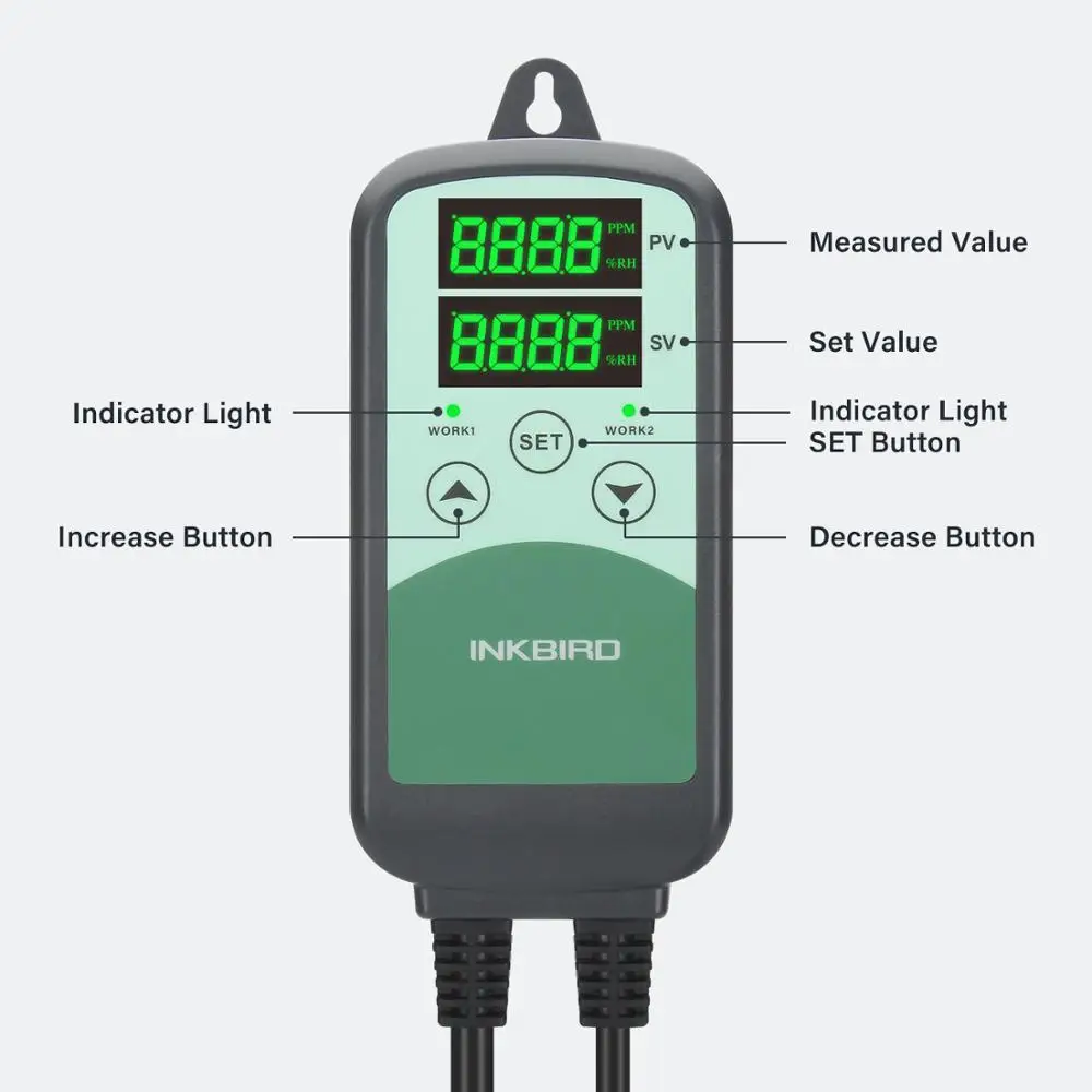 US $224.99 Inkbird ICC500T B01 Sensor Digital Programmable CO2 Controller Monitor For Agricultural Livestock Industries Industrial Field