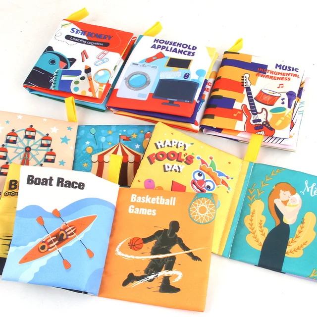27 Styles Baby Cloth Book Intelligence Development Early Educational Toy  Parent-child Interactive Montessori Ratteles Toys 2