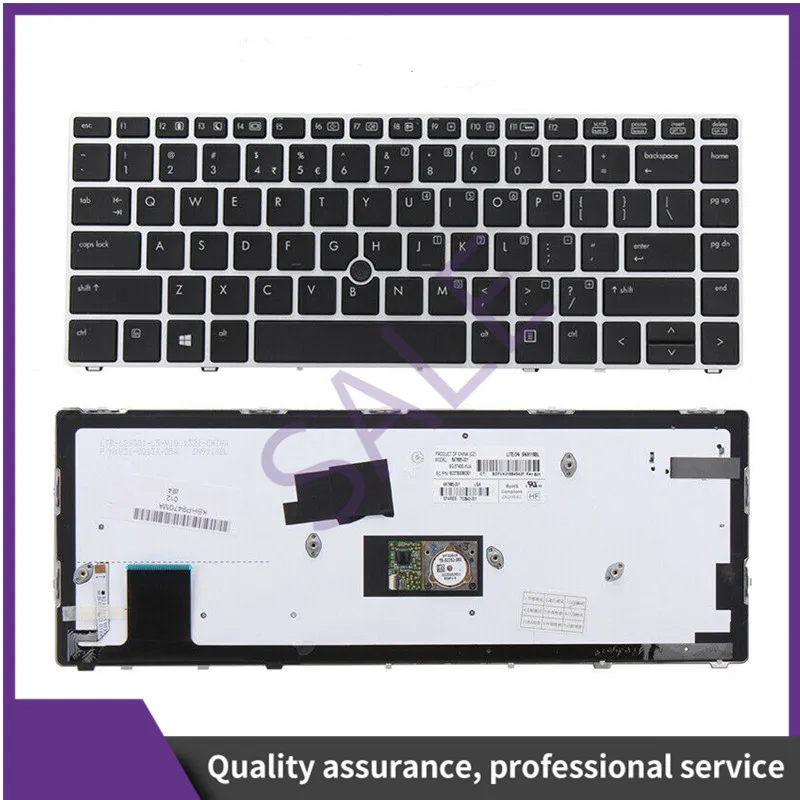 Коричневый Английская клавиатура для ноутбука hp EliteBook Folio 9470M 9470 9480 9480M 702843-001 US замена клавиатуры серебро - Цвет: Коричневый