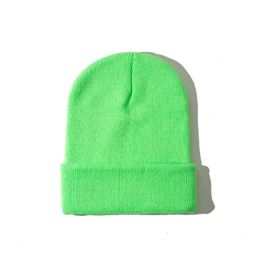 Модные зимние шляпы для женщин Billie Eilish Beanie Hat, однотонная шапочка, зимняя мужская Кепка в стиле хип-хоп, танцевальная уличная Черная шапка