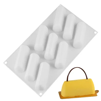 

9 Cavity Tulip Silicone Mold Shoulder Bag Shape Fondant Mousse Cake Chocolate Decorating for Baking Dessert