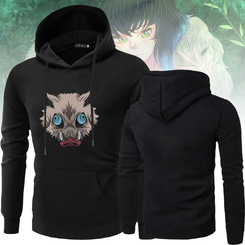 Animen Demon Slayer толстовки свитшоты Роскошные с длинным рукавом пуловер с капюшоном топы