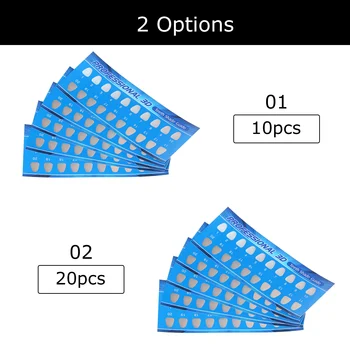 

20 Colors Teeth Whitening Shade Guide Paper Chart Card For Tooth Whiter Effective Compare Professional Dental Supplies