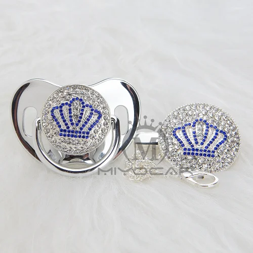 ABCB-9-1 0-6m MIYOCAR Золотой красивый золотой синий bling crown соска и соска клип набор BPA бесплатно пустышка bling уникальный дизайн ABCB-1 - Цвет: ABCB-9-1 0-6m