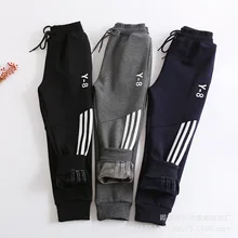 Новинка года; сезон осень-зима; повседневные спортивные штаны для детей; плотные бархатные детские штаны