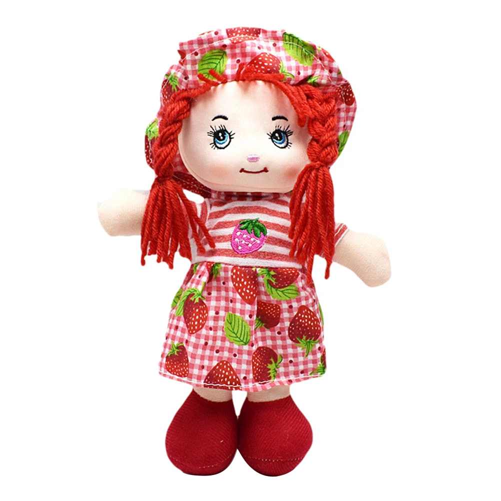 25cm Soft Cartoon Kawaii Fruit Skirt Hat Rag Dolls Cute Baby Cloth Toys Children Birthday Gifts for for Baby Girl Pretend Play