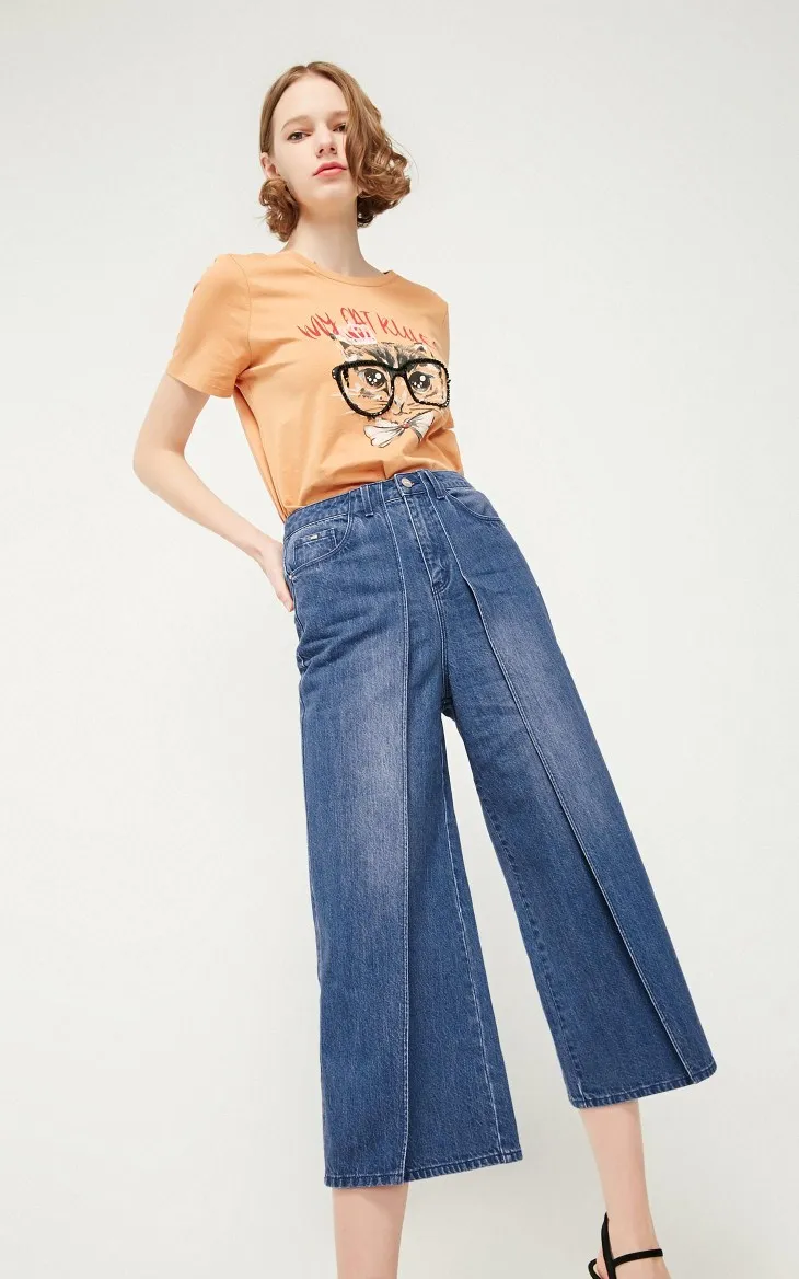Vero Moda женские джинсы из хлопка в винтажном стиле с пряжкой | 31926I524