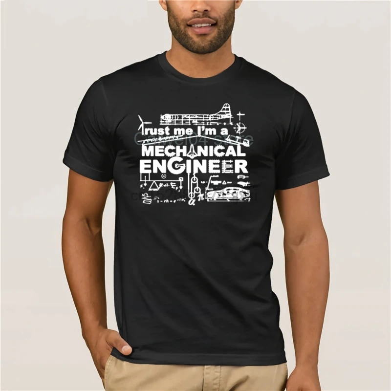 Trust me i am mechanical engineer футболка с круглым вырезом хлопок на заказ короткий рукав для